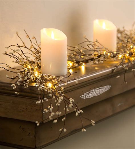 Battery Operated Lighted Holiday Garland (With images) | Indoor holiday decor, Holiday garlands ...