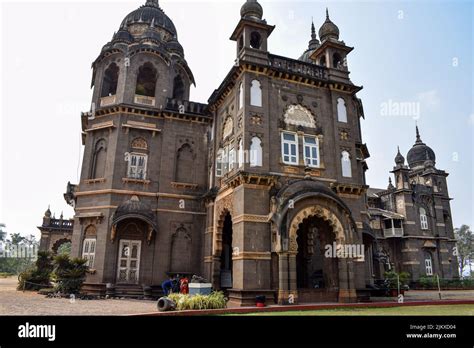 Kolhapur, India- February 2nd 2019; Stock photo of beautiful ancient palace in kolhapur city New ...