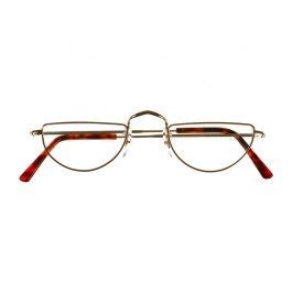 Classic Half Moon Reading Glasses In Rolled Gold Hand made in London by British craftsmen using ...