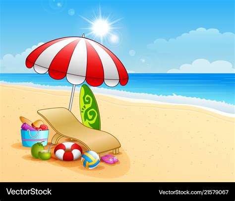 Summer beach background Royalty Free Vector Image