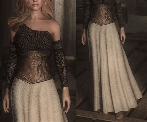 Resultado de imagem para skyrim dresses Skyrim Female Armor Mods, Best Skyrim Mods, Viking Armor ...