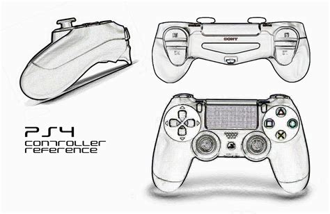 Dualshock 4 Layout - Playstation 4 Controller Illustration Clipart D59