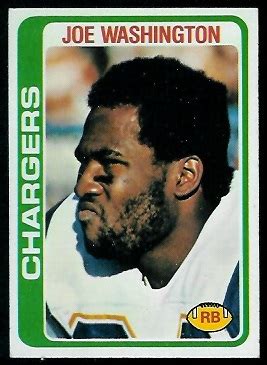 1978 Topps Football Card #387: Joe Washington rookie card