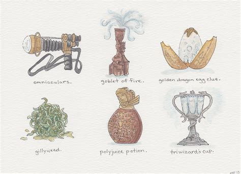 Harry Potter Inspired Illustrations A series of “artifacts” from the wizarding world (and ...