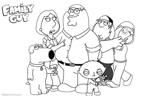 Coll Coloring Pages : Family Guy Characters Coloring Pages : Family Guy Characters Coloring ...