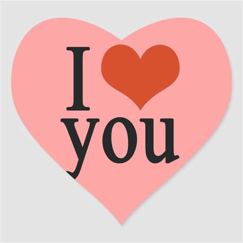 I love you - heart heart sticker | Zazzle | Heart stickers, Love ...