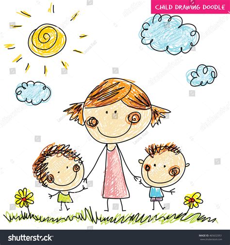 83,828 Mother Kid Drawing Images, Stock Photos & Vectors | Shutterstock