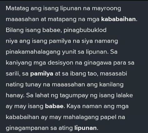 Karagdagang Gawain Sa isang buong papel, sumulat ng editorial tungkol sa sinaunang - kababaihan ...