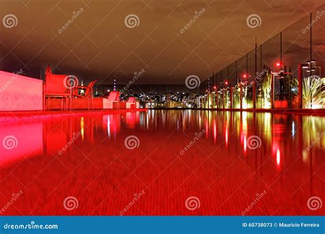 Red pool stock image. Image of skyscraper, architecture - 60738073