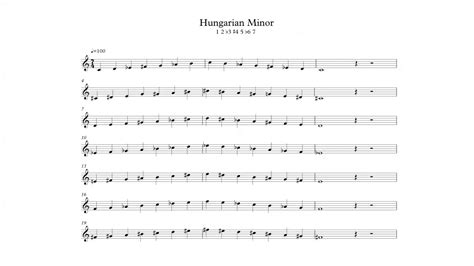 Hungarian Minor Scale in All 12 Keys - YouTube