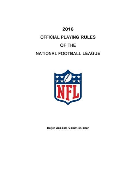 PACKERVILLE, U.S.A.: 2016 NFL Rule Book