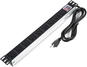 Kungfuking 8 Outlet Power Strip, Rack-Mount Server PDU, Mount Power ...