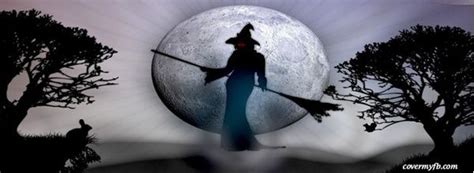 Witch Silhoute Halloween Facebook Covers | Halloween facebook cover, Halloween cover photos ...