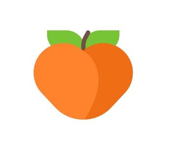 Premium Vector | Peach vector isolated icon emoji illustration peach vector emoticon