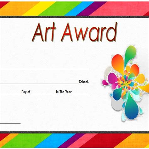 Free Printable Art Award Certificate Template | Images and Photos finder