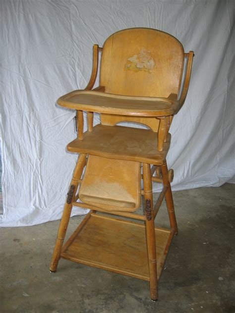 I have a 1940's wooden high chair that turns into a table and chair ...