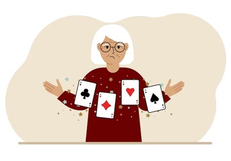 Premium Vector | Woman holding playing cards cards playing combination of 4 aces or four of a kind