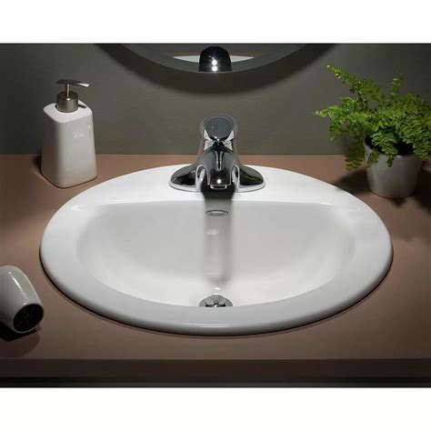 American Standard Colony 4-inch Oval Countertop Bathroom Sink in White | The Home Depot Canada