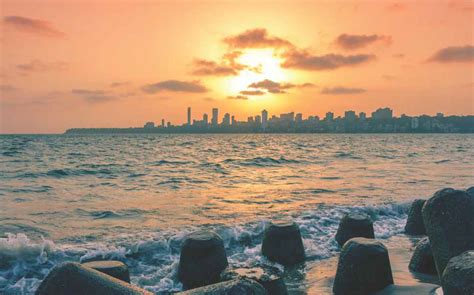 The Jaw Dropping View Of Sunset At Marine Drive, Mumbai - Sea - 972x606 Wallpaper - teahub.io