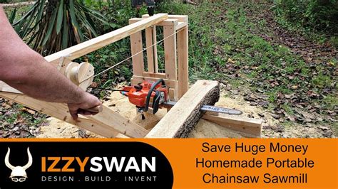 50 Dollar Portable Sawmill | Chainsaw Mill - YouTube