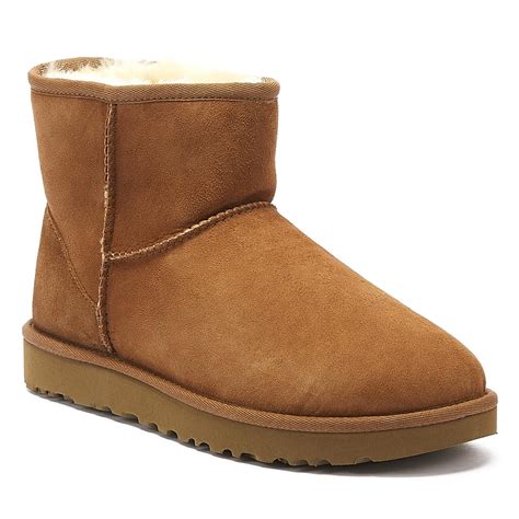 UGG UGG Womens Chestnut Classic Mini Ii Sheepskin Boots in Brown - Save 51% - Lyst