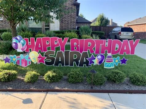 Lawn Sign Rentals Oklahoma City | Happy Birthday Yard Sign Rental