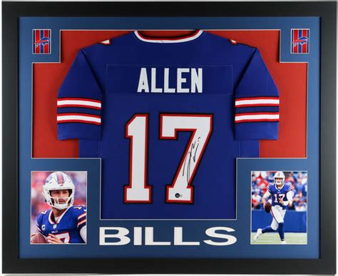 Josh Allen Signed Custom Framed Jersey Display (Beckett) | Pristine Auction