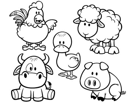 Printable Farm Coloring Pages For Kids. That Farm needs some color!