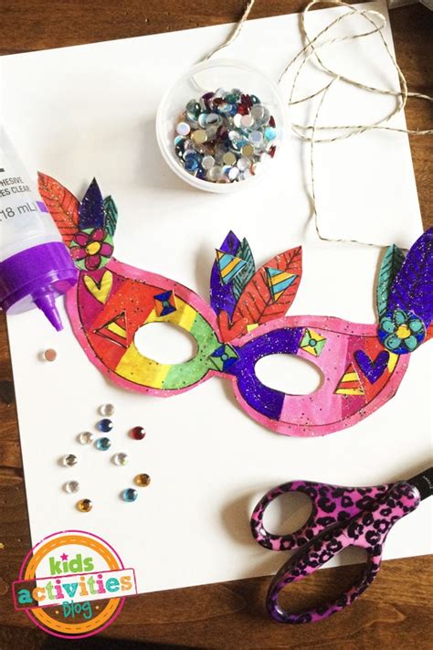 Printable Mardi Gras Mask Craft