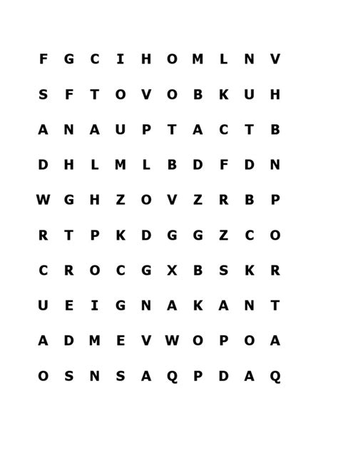 Printable Hart Chart - Printable Word Searches