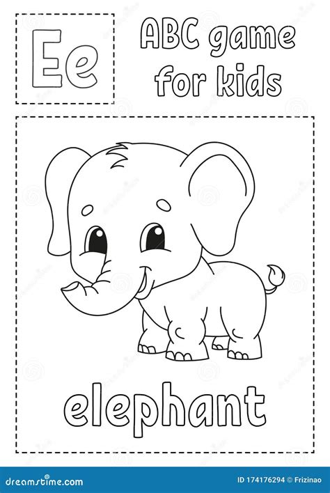 Animal Alphabet Coloring Pages E