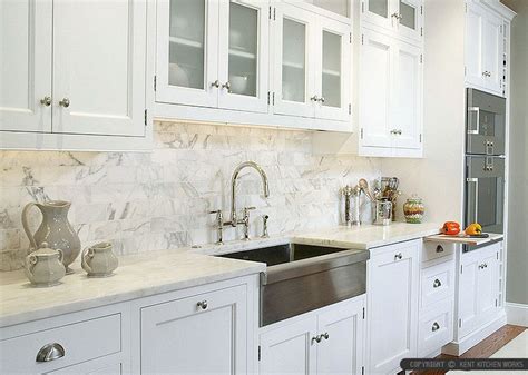 Calacatta Tile Backsplash Removing Countertop Kitchen Gold Subway ...