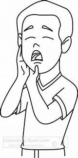 Toothache Clipart Coloring Clip Cliparts Throat Pages Pain Colouring  sketch template