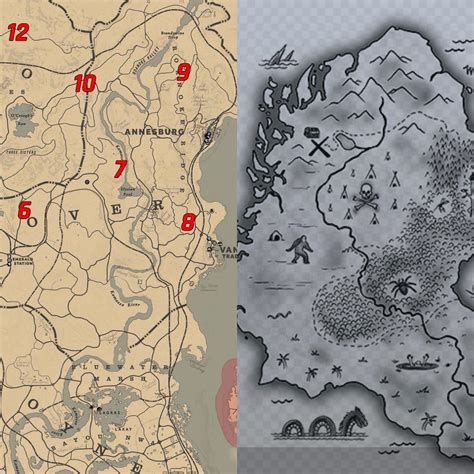 Has anyone tried to match this treasure map to the actual map of RDR? There’s a couple places I ...