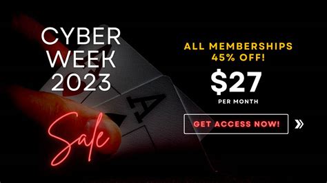 2023 Cyber Week Deal - All Memberships 45% OFF (Just $27/month)!