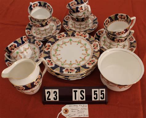 Salisbury Fine Bone China Thames Pattern 23 Piece Vintage Tea Set ...