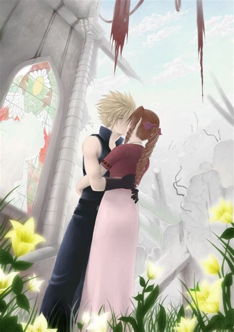 Cloud e Aeris (Aerith) - Love: Cloud e Aeris (Aerith) Fan Art (29563370) - Fanpop