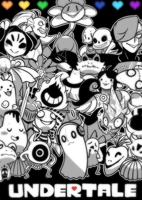 Muffet, Undyne, Flowey, Toriel, Papyrus, Sans, Mettaton EX, Moldbygg, Doggo, Final Froggit ...