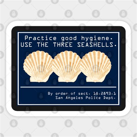 Three Seashells - Demolition Man - Sticker | TeePublic