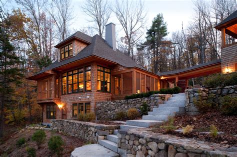 New Hampshire Lake House - Traditional - Exterior - boston - by Sheldon ...