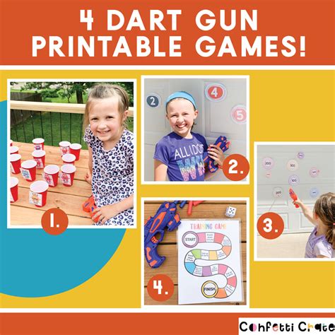 Dart Gun Printable Games - Printable PDF – Confetti Crate