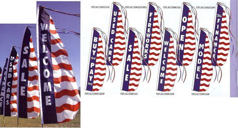 Patriotic Feather Dancer Message Flags 13'