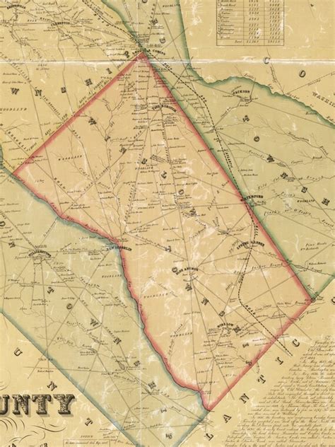 Winslow 1857 Old Town Map with Homeowner Names New Jersey | Etsy