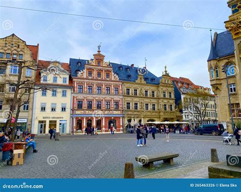 Beautiful Colorful Old Town of Erfurt in East Germany Editorial Photo ...