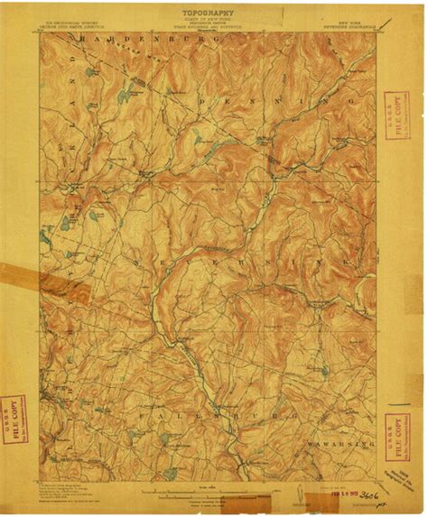 Neversink, NY 1910 (1910) USGS Old Topo Map 15x15 NY Quad - OLD MAPS