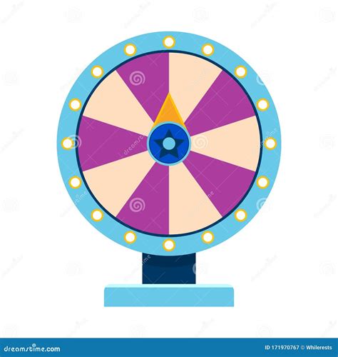 Cartoon Wheel Fortune Lottery Design Element. Spinning Lucky Fortune ...