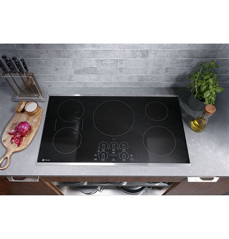 GE Profile 36" Electric Built In Cooktop Stainless Steel PHP9036STSS ...