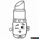 Lippy Lips From Shopkins Coloring Page  Easy Drawing Guides sketch template
