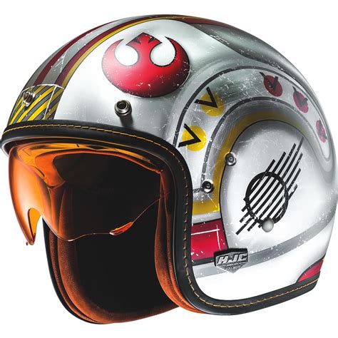 HJC FG-70S X-Wing Fighter Pilot Open Face Motorcycle Helmet Star Wars Jet Urban | eBay