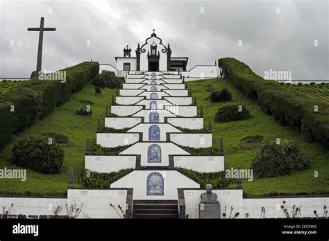 Azores San Miguel Island Portugal Vila Franca do Campo chapel Stock ...